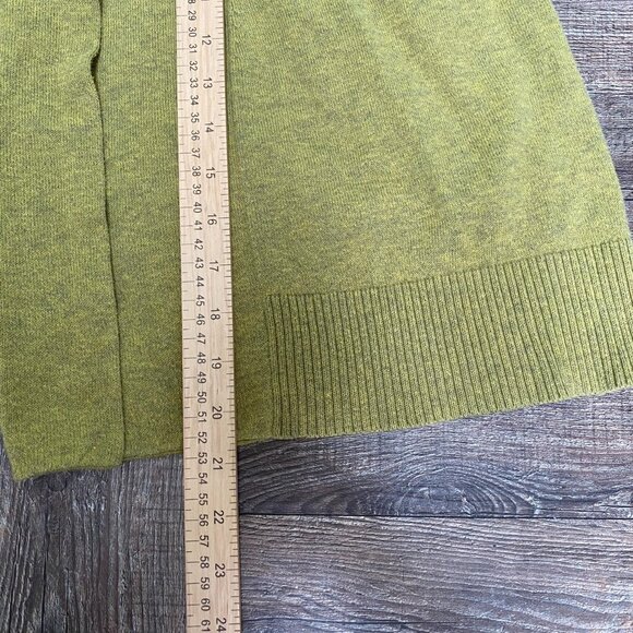 Eileen Fisher Womens Organic Cotton Cardigan Size S Green Shawl Collar Layers - Picture 9 of 9